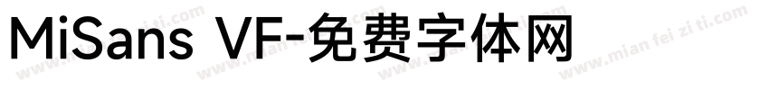 MiSans VF字体转换